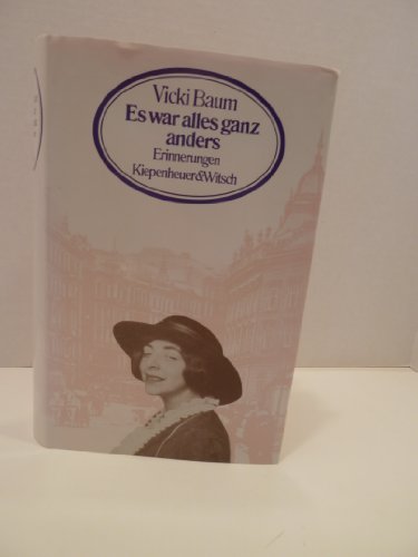 Es War Alles Ganz Anders: Erinnerungen [German] B0010B1LTM Book Cover