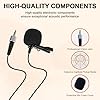 SOWOITIG Wireless Lavalier Microphone System with Headset & Lapel Mics, 4-Channel UHF Cordless Microphone Set with Metal Receiver, 193 m Range for Singing, Church, Karaoke, Weddings & Events #3