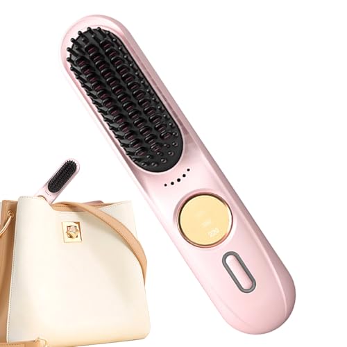 Brosse lissante de voyage rechargeable à 9 niveaux de chauffage rapide