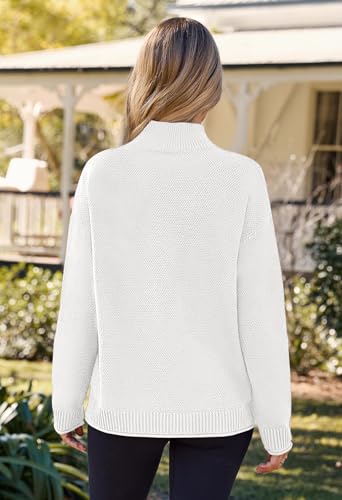 Image of MEROKEETY Women's Turtleneck Long Sleeve Sweater 2025 Fall Cozy Knit Loose Casual Trendy Pullover Tops Winter Clothes