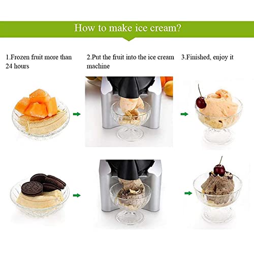 ZIAMOO Professionelle Eiscreme-Maschine, 200 W Automatische Gefrorene Frucht-Eismaschine für den Heimgebrauch DIY-Frucht… – Bild 7