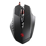 BLOODY TL70 Laser Gaming Mouse with Rubberized Grip - Light Strike Optical Switches Mouse Buttons - Infra-red Mouse Wheel - 9 Programmable Buttons Tuning & Macro Settings - Palm Grip [8200 CPI/DPI]