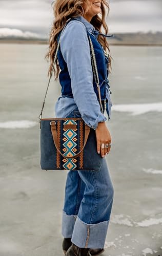 Image of Montana West X Wrangler Tote Bag for Women Western Purses with Detachable Strap Medium Satchel Handbags | with Crossbody Strap
