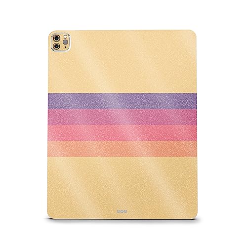 Image of MightySkins Carbon Fiber Skin Compatible with Apple iPad Pro 12.9 inch M2 6th Gen (2022) Full Wrap Kit - Mellow Stripes | Protective Durable Textured Carbon Fiber Finish | Easy to Apply | Made in The USA