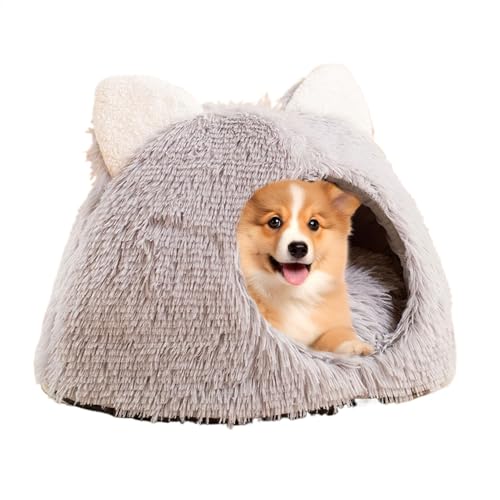 Byeaon 豪華な猫の洞窟ベッド、子犬用のスリーピングネストベッド - キャットハウスベッドペットの子犬の巣箱の洞窟の家 | ペット用品小型犬、猫、ウサギ、その他の小動物用のソフトスリープベッド