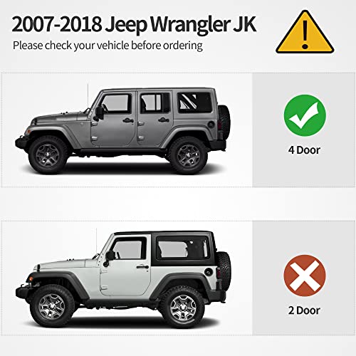 Image of OEDRO Drop-Down Running Boards Fit for 2007-2018 Jeep Wrangler JK 4 Door