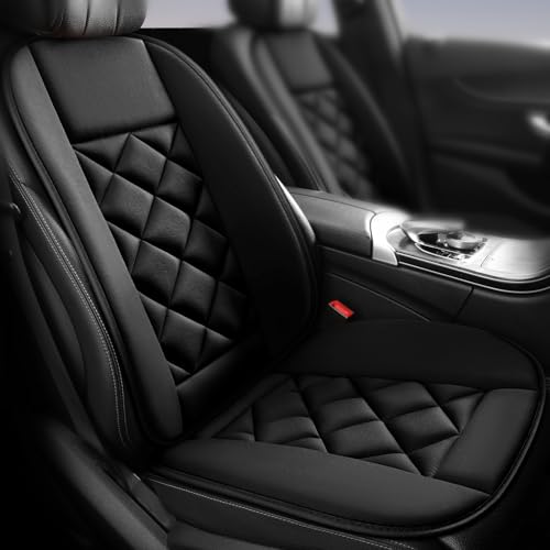 Chezope Car Seat Cushion with Back Support Pillow, Car Seat Cushion for Long Driving, Breathable Car Seat Protector, 1.2'' Thick Memory Foam Design for Pain Relief, Seat Pad for Car SUV Truck (Black)