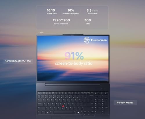 Image of Lenovo ThinkPad E16 Gen 3 Laptop 16 inch FHD+ Touch, Ryzen 5 230, 16GB /2TB