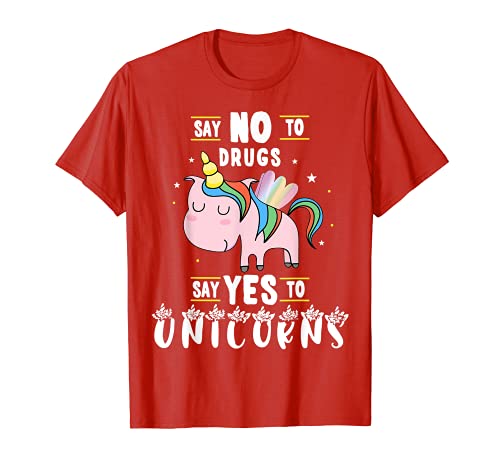 La Semana de la Cinta Roja Decir No a las Drogas Diga Sí a los Unicornios Regalo Camiseta