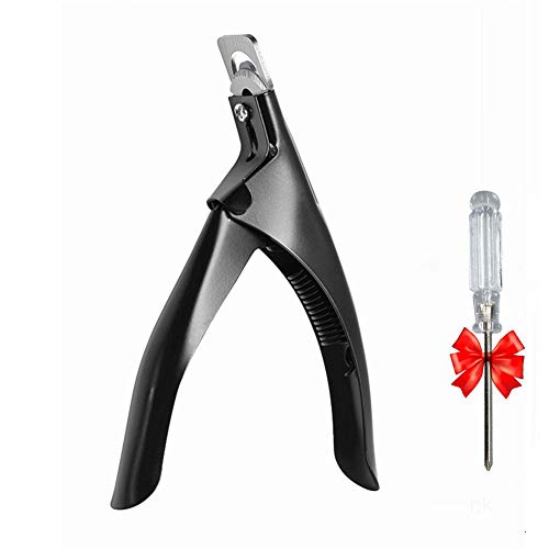 Stainless Steel Nail Cutter For Nails ： Acrylic Nail Clipper - Artificial Acrylic Fake False Nail Tip Clipper Cutter for Manicure Pedicure Salon Home Nail (Black)