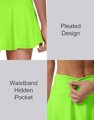 Image of Women's High Waist Pleated Tennis Skirt with 4 Pockets Lightweight Athletic Golf Skorts Skirts for Running Workout