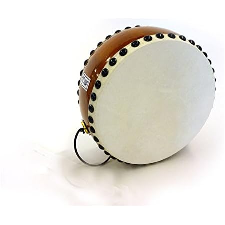 Amazon 国産手作り本格皮和太鼓 白 60号 バチ2本付き ドラム 打楽器 おもちゃ