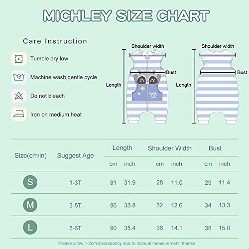 Image of MICHLEY Unisex Baby Wearable Blanket Autumn Winter Toddler Sleeveless Sleeping Bag with Feet,Huanxiong,1-3T