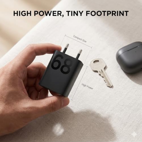 Image of Scalebee 68W USB-C Turbo Power Charger, Super Fast Wall Adapter Compatible with Moto Edge 30 /40 /50 Series, Moto G82 /G84 /G45 and USB-C Smartphones & Tablets, High-Speed Safe Charging (only Adapter)