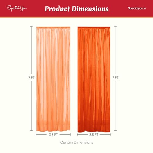 Image of SpecialYou Diwali Decoration for Home with Deepawali Decorations Backdrop Peach & Orange Curtains, Deepavali Decoration Items for Festive Decor, Diwali Decorations Setup- 7pcs