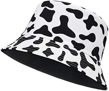 MengPa Unisex Bucket Hat Summer Travel Sun Fisherman Hats Reversible