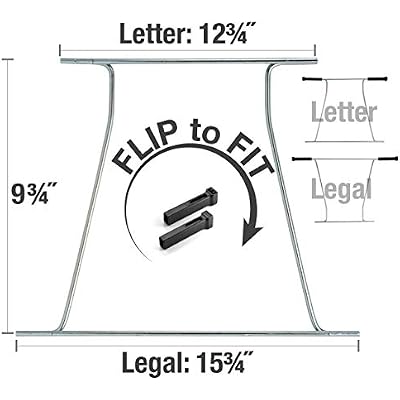 Officemate Universal Hanging File Frame, Letter and Legal Size, Rails 24 to 27, Steel, 1 Set (91966)