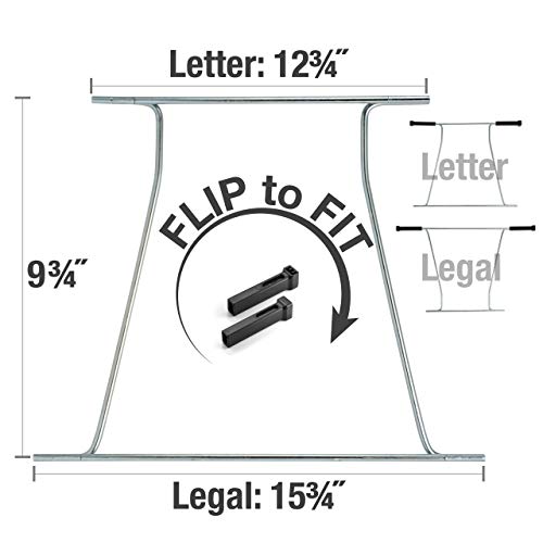 image for Officemate Universal Hanging File Frame, Letter and Legal Size, Rails 