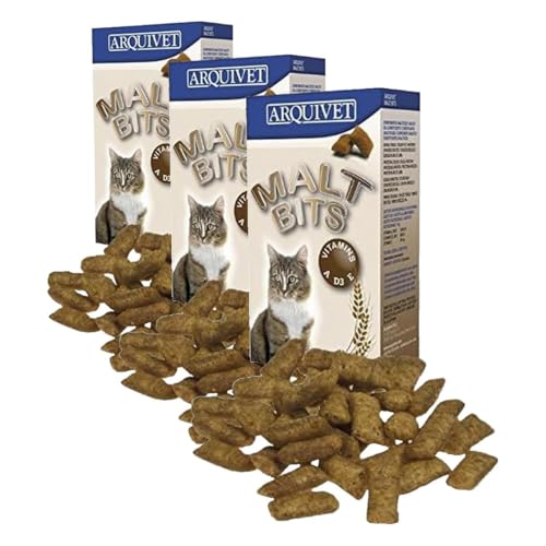 Arquivet Malt bits - Snacks para Gatos - 40 g (Paquete de 3)