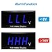 DC 12V Car Digital Voltmeter Gauge, Waterproof LED Display Motorcycle Voltmeter Power Energy Volt Meter Gauge for Trailer Camper Boat Marine Vehicle Caravan Car Battery Voltage Monitor (Blue)