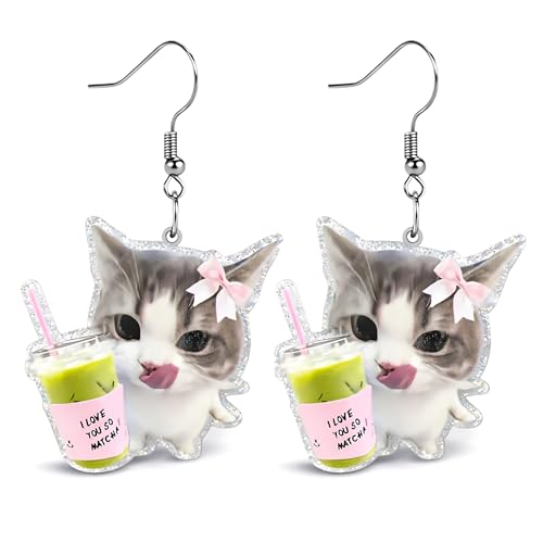 Boucles d'oreilles chrétiennes pendantes en acrylique léger pour femme