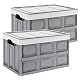 Yorbay Klappbox 2er-Set 30L mit Deckel für Transport und Aufbewahrung