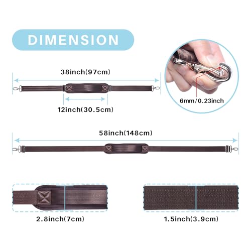 Image of Shoulder Strap for Bag Universal Replacement 58 inch /67 inch Fixed Padded Adjustable Buckle Heavy Duty Shoulder Strap