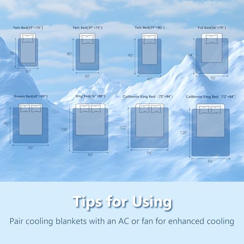 Image of CHOSHOME Cooling Blanket for Hot Sleepers Lightweight Summer Cold Thin Blankets for Sleeping, Hot Flashes Night Sweats, Soft Blanket for Bed, California King 96 inch x 102 inch, Navy Blue
