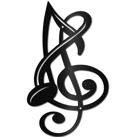 CREATCABIN Musical Note Metal Wall Art Cover