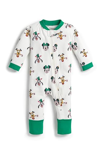 Image of MONICA + ANDY One Piece Baby Pajamas, 100% Organic Baby Clothes for Girls and Boys, Sizes For Newborn and Infant