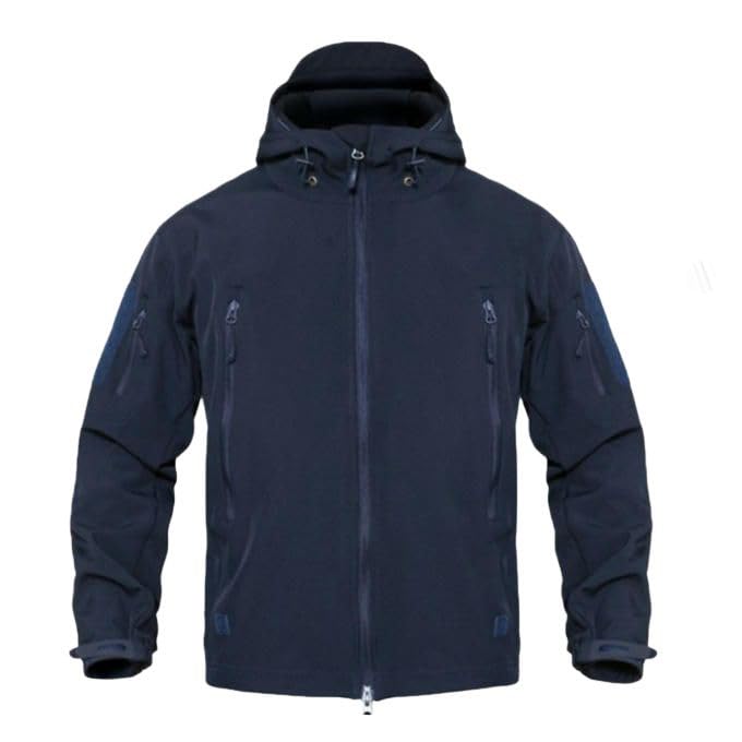 Chaqueta de senderismo táctica resistente al viento con interior cálido 6