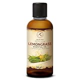 Olio Essenziale di Lemongrass 100 ml - Cymbopogon Flexuosus - Naturale e Puro - Olio essenziali per Diffusori - Profumi per la Casa - per Saponi e Candele - Sauna - Aroma Fresco - Aromaterapia