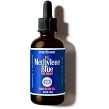 PureGood Methylene Blue 1% Liquid 10 mg per 1 mL Serving 30 mL 1 fl oz About 30 Servings Third-Party Tested Amber Glass Bottle