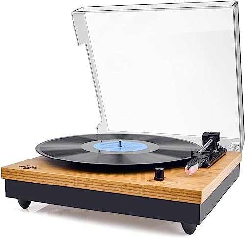 VIFLYKOO Platine Vinyle, Platine Vinyle Bluetooth avec 2 Haut-parleurs Stéréo Intégrés, Tourne Disque Vinyle avec Supporte 3 Vitesses 33/45/78 RPM et Entrée Sortie AUX – Bois Naturel - Les Beatles, Paul McCartney, John Lennon, RIngo Starr, George Harrison VIFLYKOO Platine Vinyle, Platine Vinyle Bluetooth avec 2 Haut-parleurs Stéréo Intégrés, Tourne Disque Vinyle avec Supporte 3 Vitesses 33/45/78 RPM et Entrée Sortie AUX - Bois Naturel
