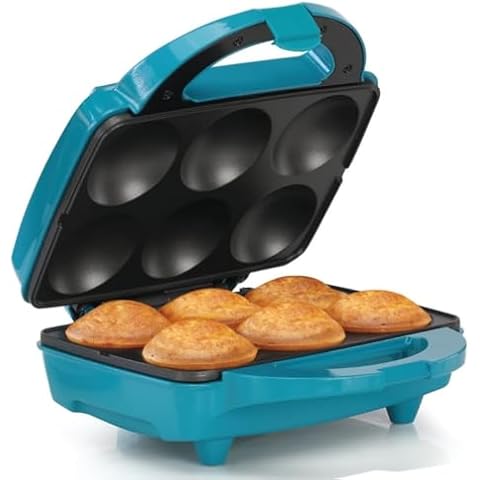 Holstein Housewares Non-Stick Cupcake Maker, Teal - Makes 6 Cupcakes, Muffins, Cinnamon Buns - Birthdays, Holidays, and More Cover