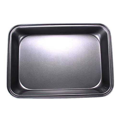kesurpae Molde de pastel de acero al carbono, forma Rectangular, pan, galletas, sartén, pollo asado, bandeja para hornear, molde para hornear, utensilios de cocina, S/30 CM * 20 CM