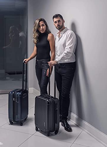 Aer De Aer New Premium Carry On Luggage Spinner - Super Light Weight, Maximum Capacity - The Carry On, Re-Imagined (Carry On, Jet Black) #TOP5