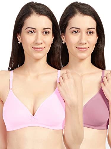 Image of SONARI Omania Womens Non-Padded Cotton Polyester Bras - Solid, Non-Wired, Medium Coverage, Hand Washable (Pack of 2)