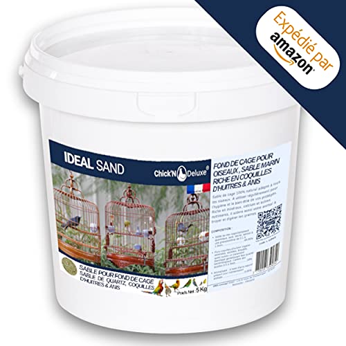Chick'N Deluxe® IDEAL SAND 5Kg. Vogelsand für Vogelkäfigböden.Angerichtet mit zerkleinerten Austernschalen und aromatisiert mit Anis.100% natürliches Produkt für die Hygiene und Gesundheit Ihrer Tiere