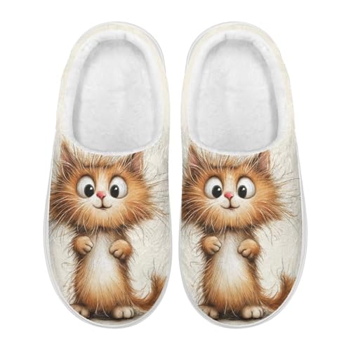 Thick Sole Slippers for Women Warm Flannel House Slippers 36-452