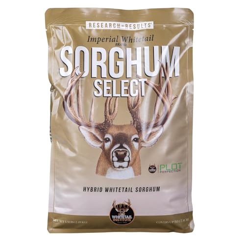 Whitetail Institute Sorghum Select Deer Food Plot Seed Mix Dual-Hybrid Sorghum Blend Drought & Disease Resistant High-Yield Grain 5.5 lbs (.5 Acres)