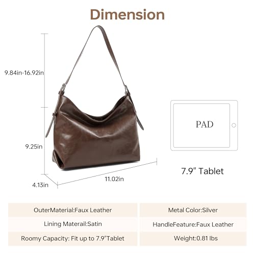 Bolso Hobo de Cuero Pequeño para Mujer miniatura 3
