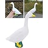 Desk Goose 7 Inches, Mini Porch Goose Figurine, Party Decor White Goose Ornament, Small Goose Statue Yard Goose for Home Garden