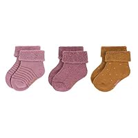 LÄSSIG Kinder Frottee Socken 3er Set/ Rosewood Größe 15-18