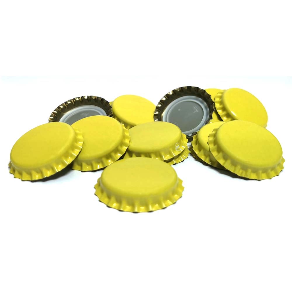 Crown Caps - Pack of 100 - Beer Brewing DIAH (Yellow Crown Caps)