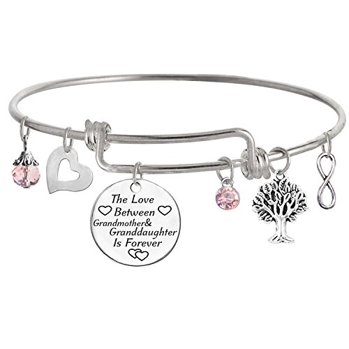Image of The Love between Grandmother and Granddaughter is Forever Bracelet