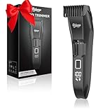 REHOYO Beard Trimmer for Men Adjustable: Professional Cordless Trimmer with 20-Length Dial – Waterproof Hair Clippers w/Stainless Steel Blades for Beard, Mustache & Face Grooming – Gifts for Him & Dad