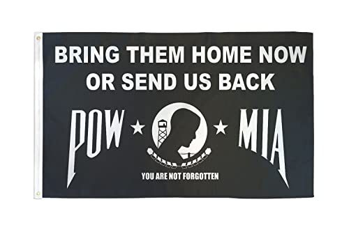 AZ FLAG, Pow-Mia Bring Them Home Now Flag, 3x5 Ft, 100D Polyester American Pow Mia Remember Banner with Two Metal Grommets