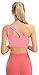 RUNNING GIRL One Shoulder Sports Bra Workout Yoga Bra Sexy Cute Medium Support(2030 Pink,L)