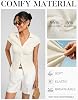 Blusa para mujer con fruncido, cuello camisero, ajustada, formal y casual de negocios 4